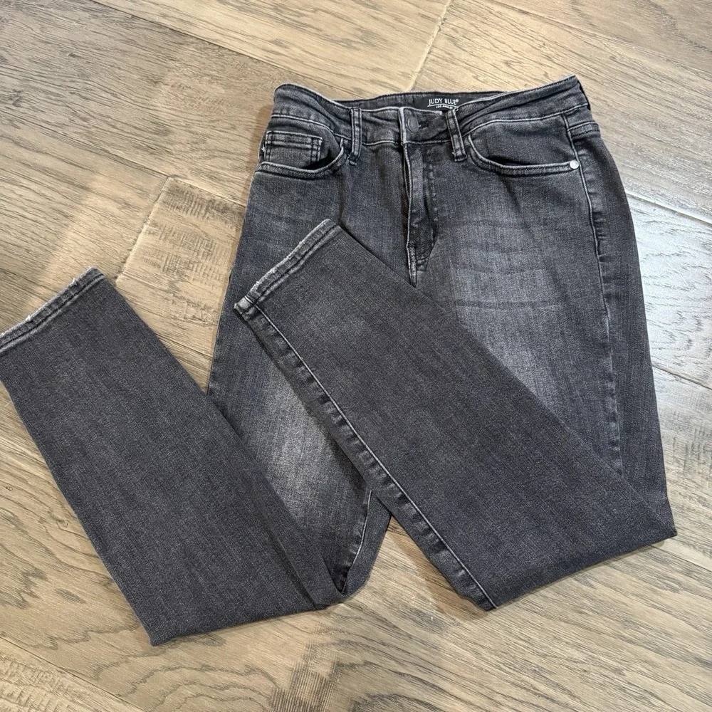Judy Blue Jeans JB88130 Boyfriend Fit Black Stretch Denim Mid-Rise Size 5/27 - Picture 11 of 11
